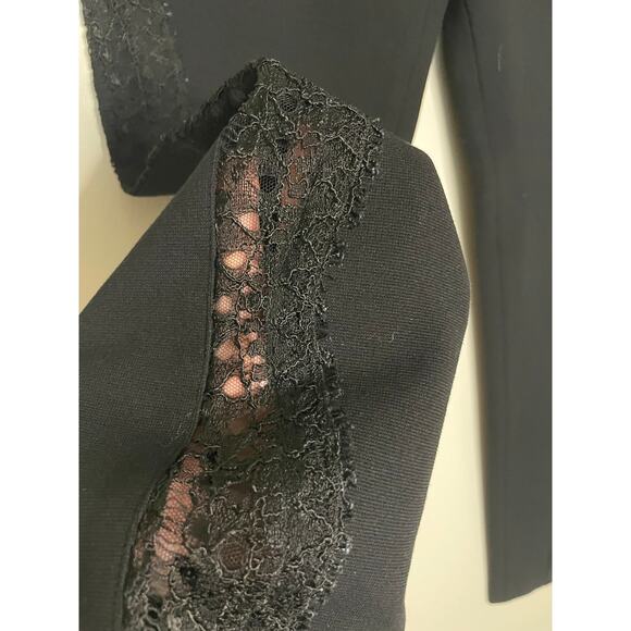 Emilio Pucci Black Cigarette Pants Side Lace Panel Detail SZ 8 - Picture 12 of 13